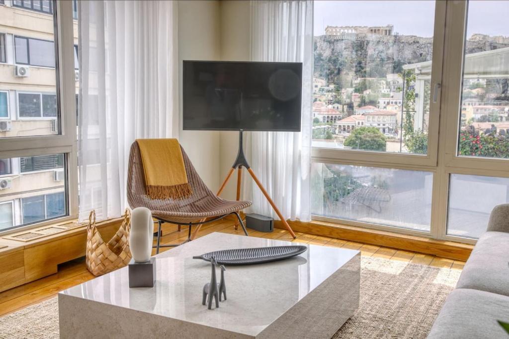 Apartamento Sunny Luxury Loft,Stunning Acropolis View, Jacuzzi Atenas Exterior foto